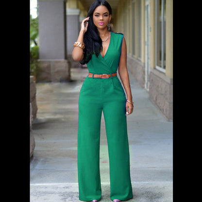 Damen-Jumpsuit mit geraden Beinen aus Polyester und Baumwolle – elegant und bequem, erhältlich in S-XXL 18
