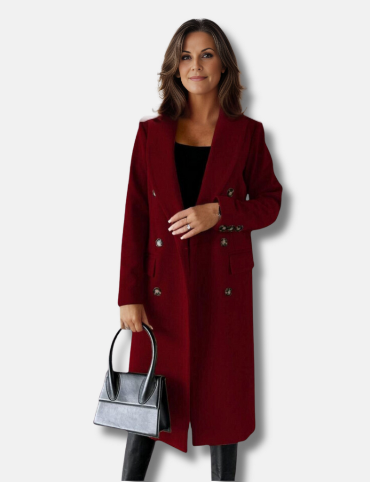 Damenjacke aus Wolle mit doppelknöpfigem Design – zeitloser Stil für Herbst und Winter, bequeme Passform und elegante Silhouette 3