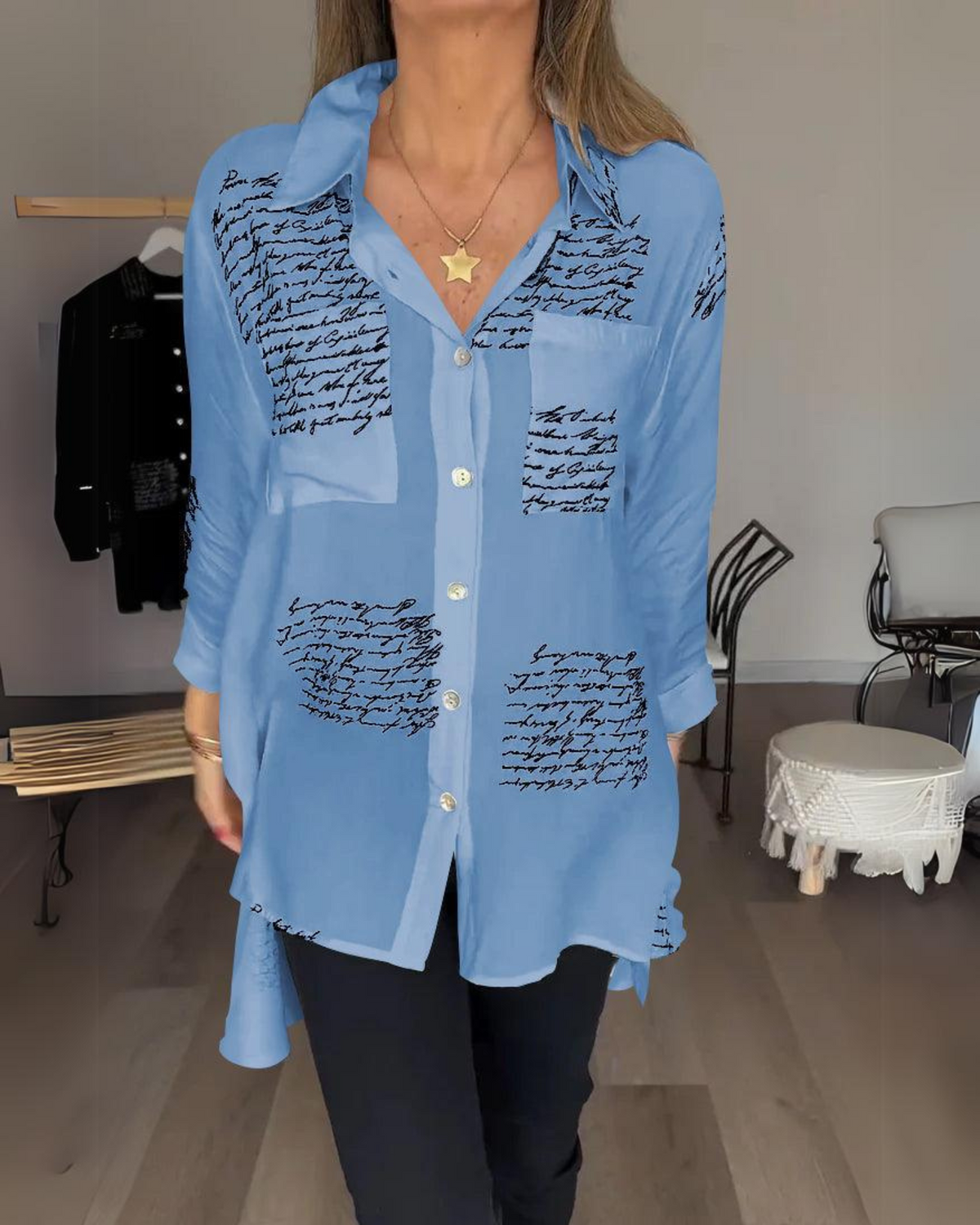 Damenbluse mit taillierter Passform und atmungsaktivem Design – weicher Stoff für Komfort und Stil 9