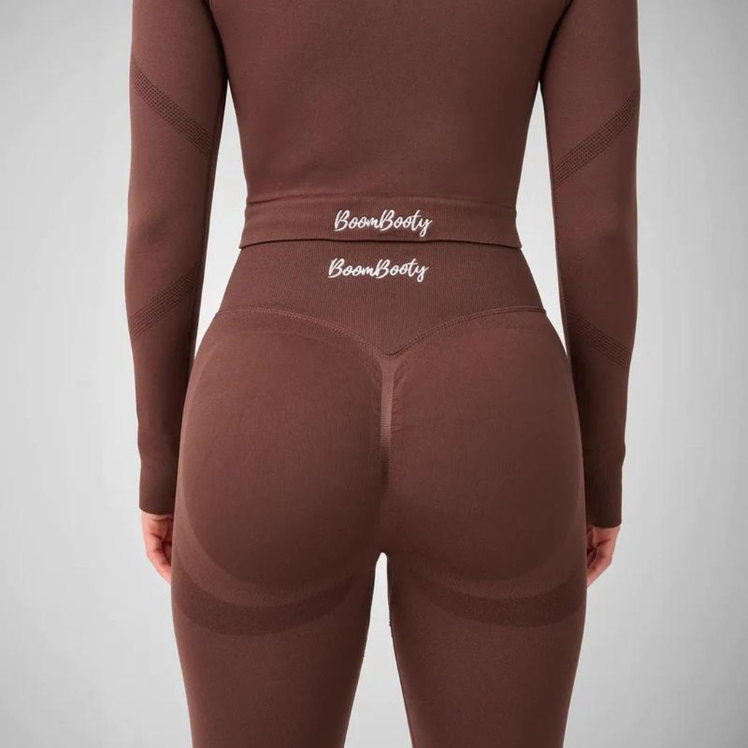 Damen-Leggings, Push-Up, Hoche Taille, Elastisches Polyester-4