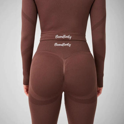 Damen-Leggings, Push-Up, Hoche Taille, Elastisches Polyester-4
