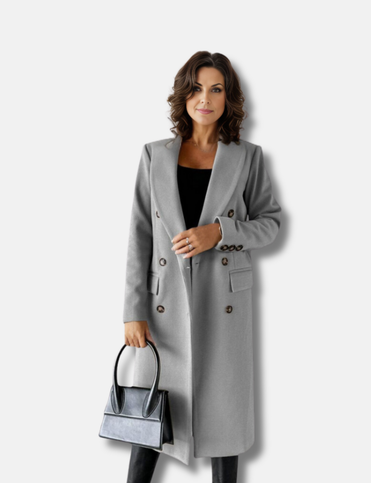 Damenjacke aus Wolle mit Zweireiher-Design – Zeitloser Stil für Herbst und Winter, bequeme Passform und elegante Silhouette 6