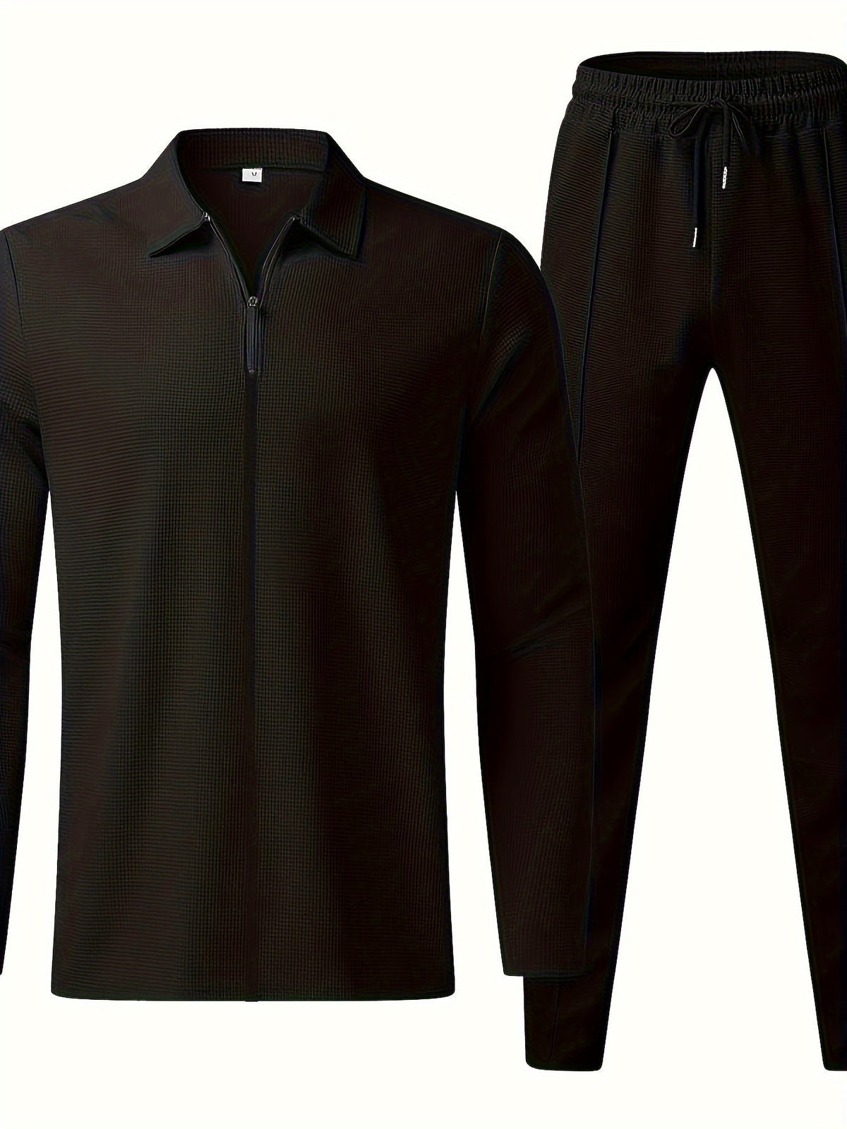 Herren Trainingsanzug Volle Zip Baumwolle Casual-2