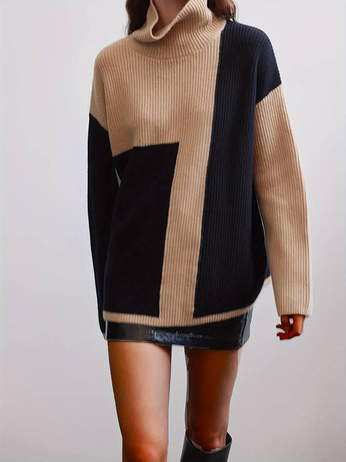 Damen-Strickpullover, Rollkragen, weiche Qualität-1