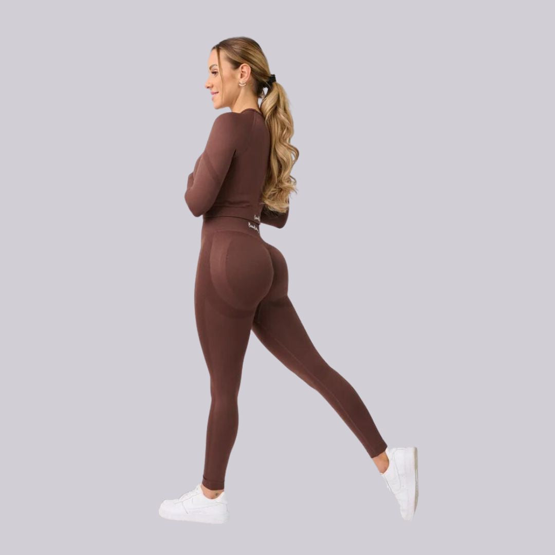 Damen-Leggings, Push-Up, Hoche Taille, Elastisches Polyester-2