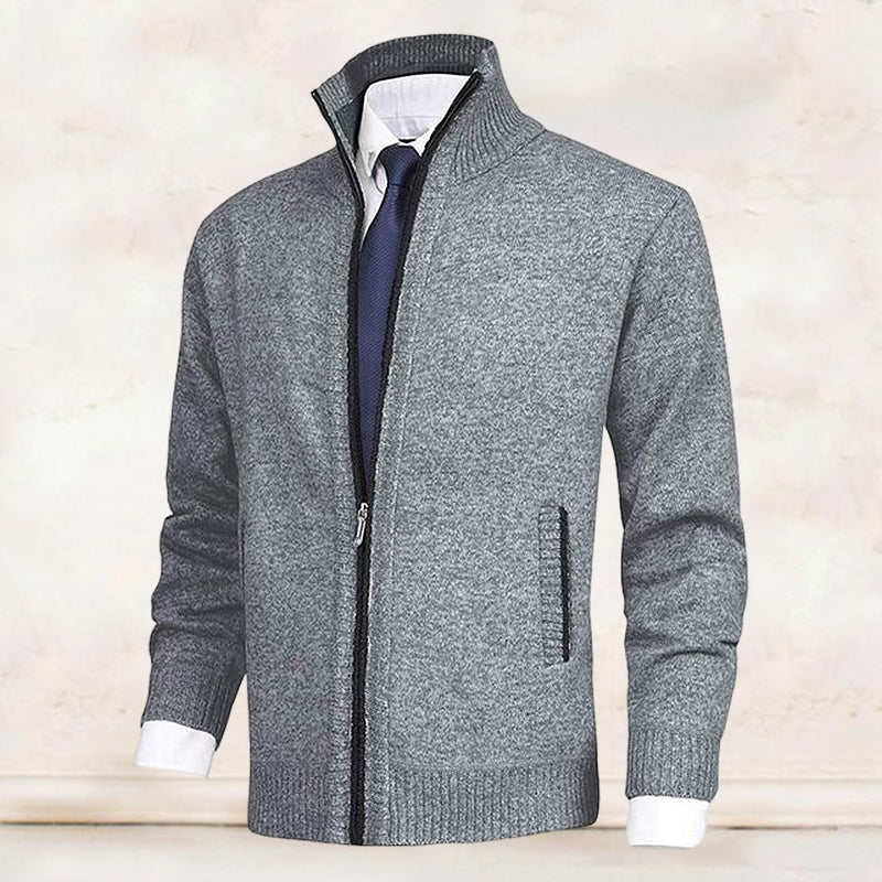 Herren-Winterjacke, mit Reißverschluss, Taschen, aus Baumwollmischung 6
