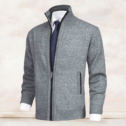 Herren-Winterjacke, mit Reißverschluss, Taschen, aus Baumwollmischung 6