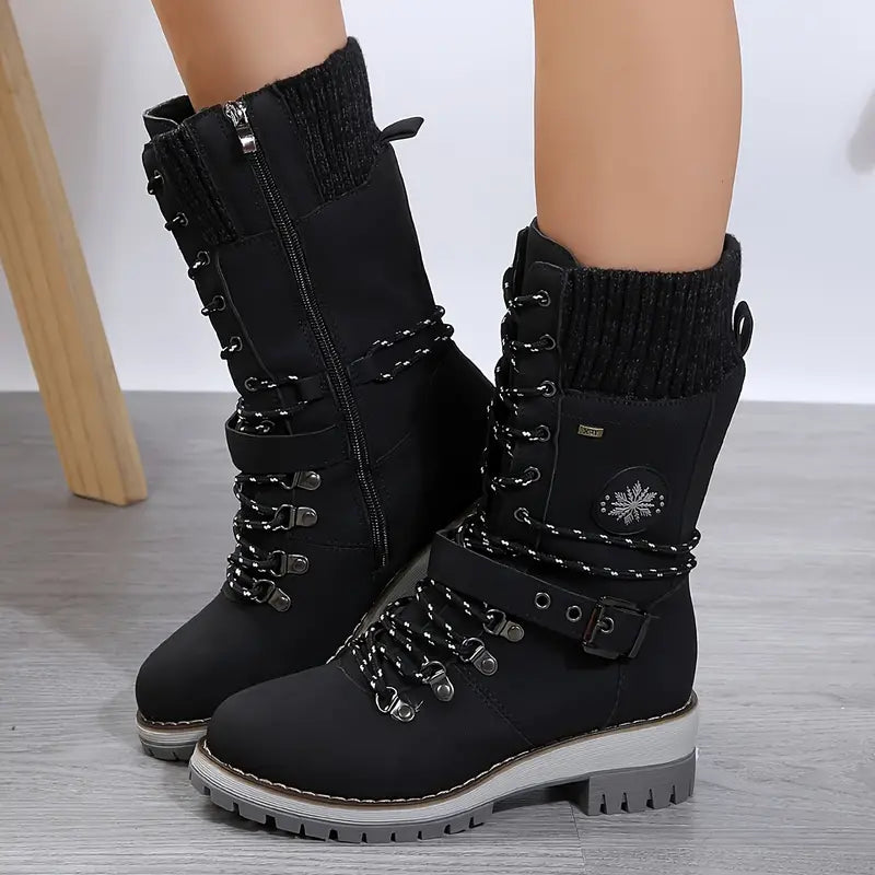 Variant image for Gefütterte Damen-Winterstiefel, bequem, rutschfest, hochwertig, Material-17