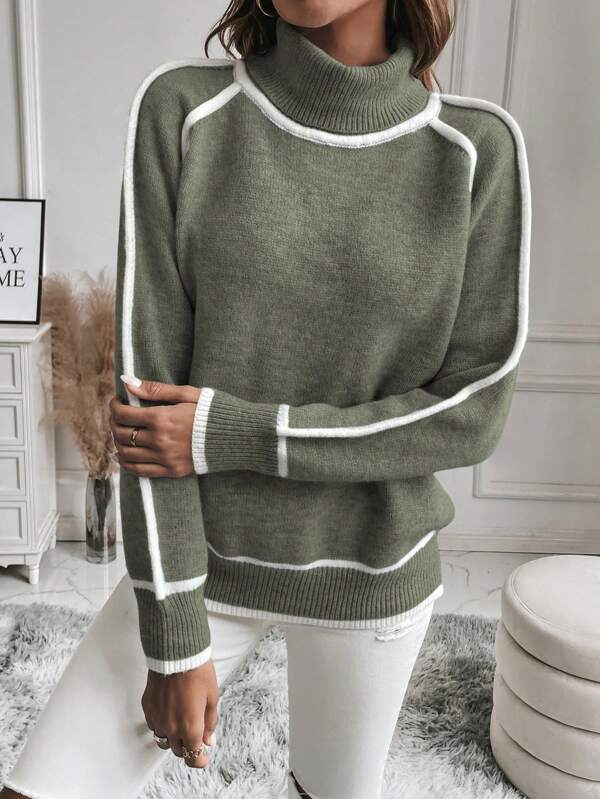 Damen-Pullover, gefütterter eleganter hochwertiger Stoff-4