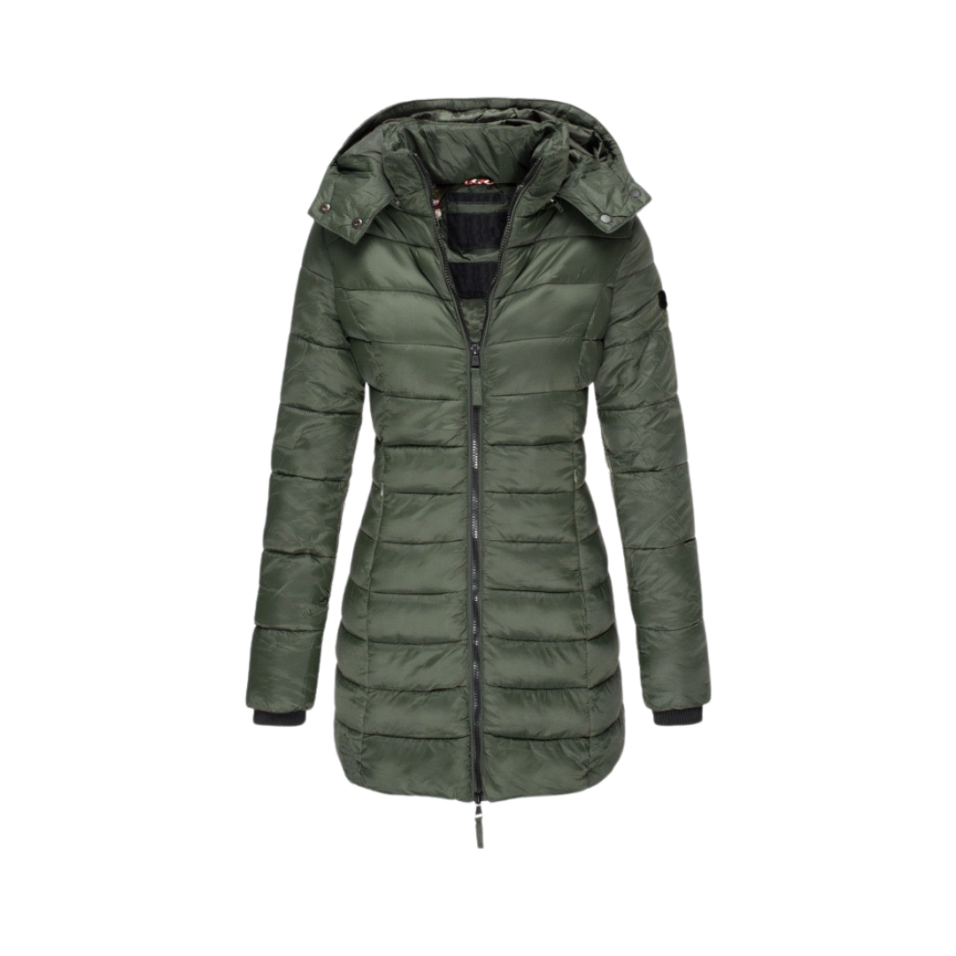 Langer Wintermantel Damen Elegant Wärmend Hochwertiges Material-3