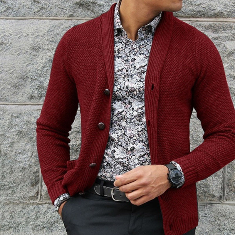 Lange Strickjacke Damen Strukturiert Gestrickt Stoff-5