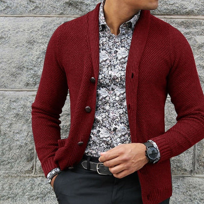 Lange Strickjacke Damen Strukturiert Gestrickt Stoff-5