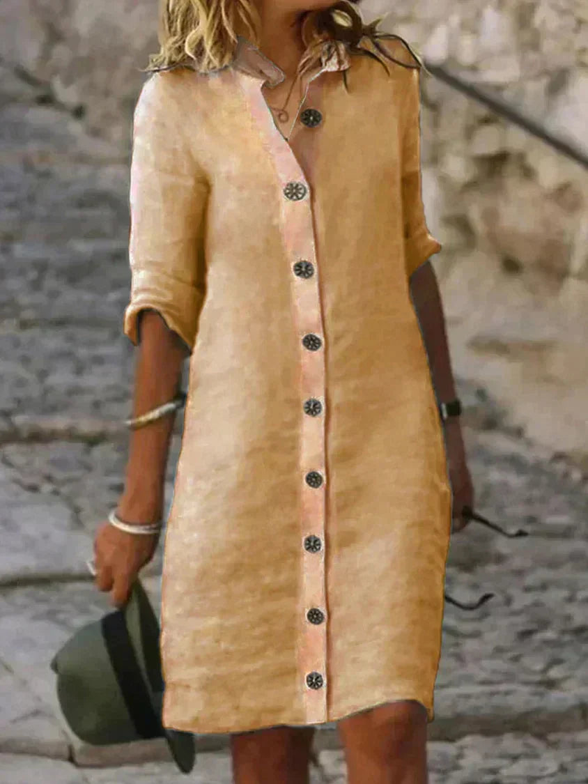 Damen-Kleid, elegant, leicht, Material, für Sommer und Fest-3