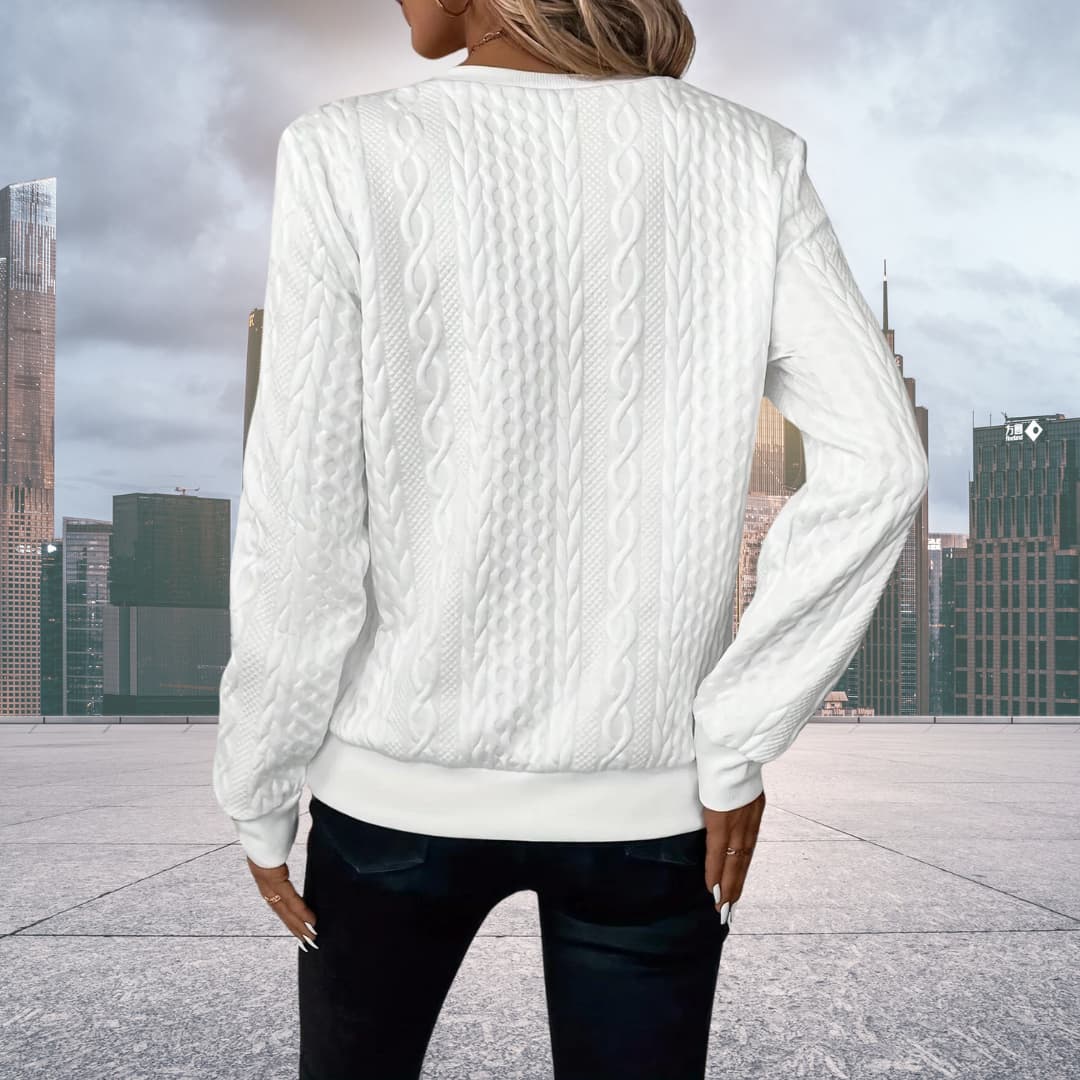 Damen-zeitloser Pullover, atmungsaktiver Stoff-2