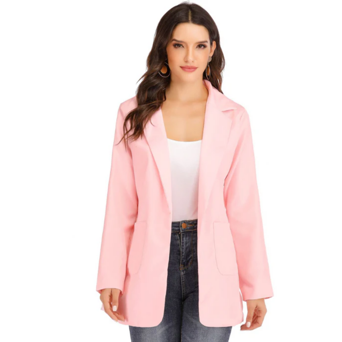 Damen Blazer Enger Geschnitten Modernes Design Hochwertiger Stoff-2