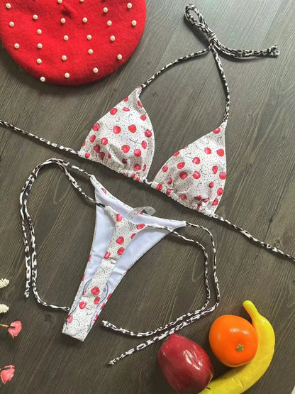 Damen Bikini-Set Trendiges Design Polyester-1