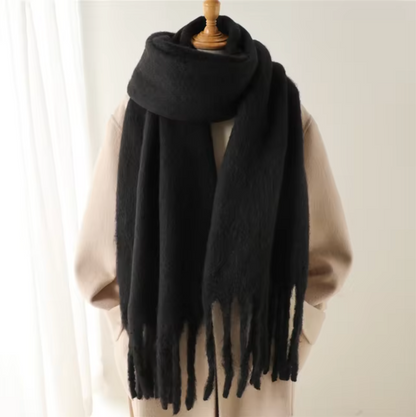 Winterschal für Damen aus kaschmirähnlichem Material mit langen Fransen – Elegantes und vielseitiges Pashmina-Design 3