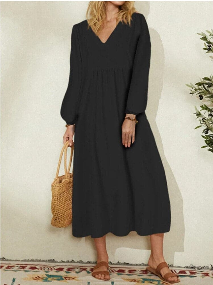 Variant image for Damen-Kleid, leicht, Baumwolle, knielang, elegant, für den Sommer-15