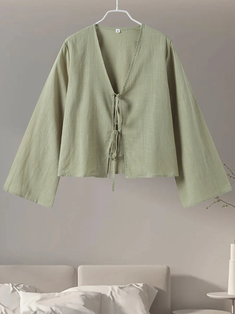 Variant image for Damenbluse Puffärmel Polyester elegant Chic-6
