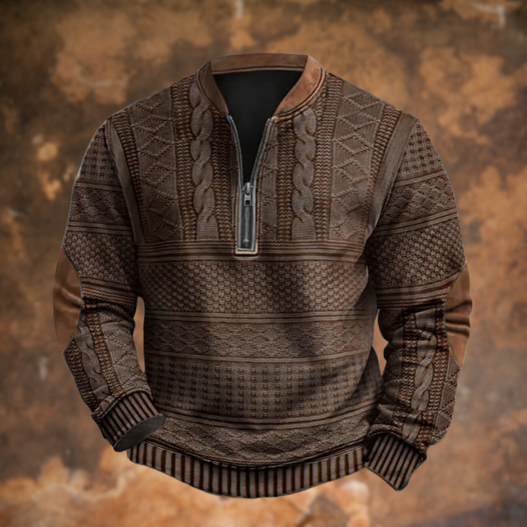Damenpullover Mit Reißverschluss Weiches Polyester-4