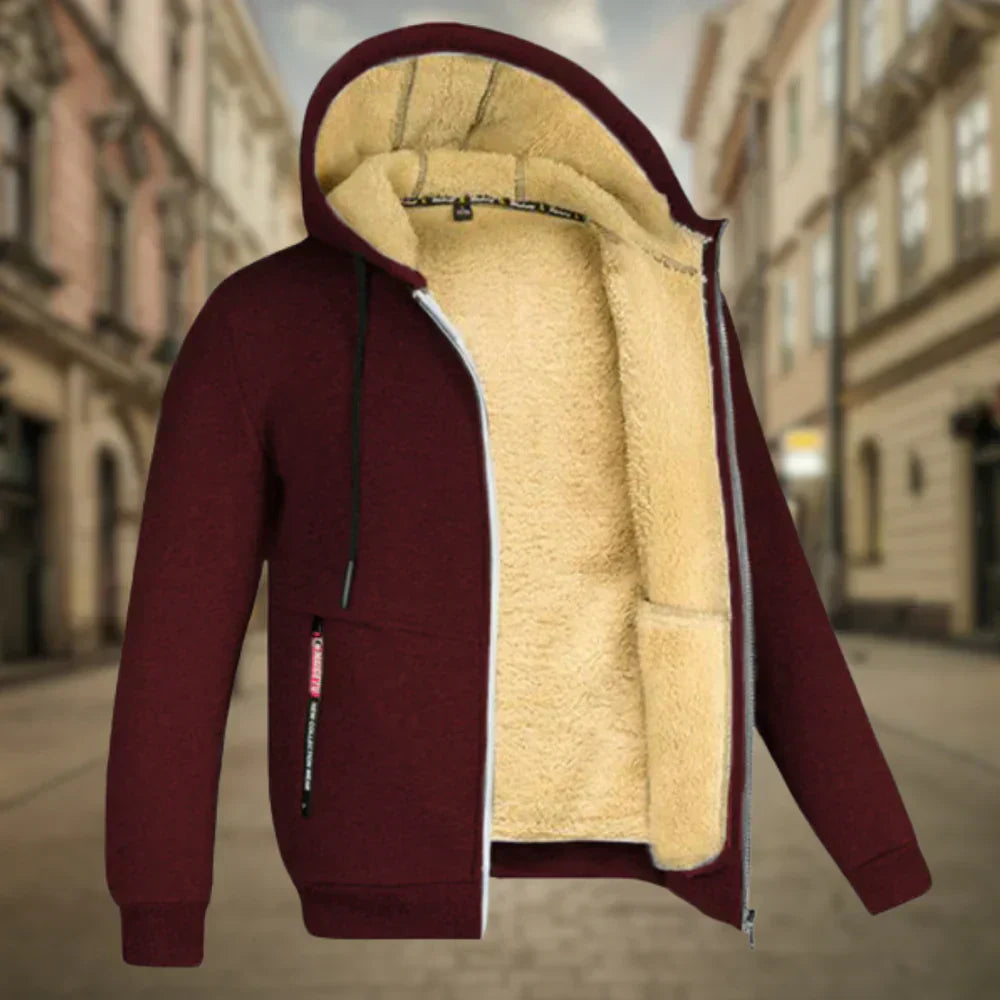 Herren-Hoodie aus Fleece, moderne lässige Passform, 100 % Polyester – 4