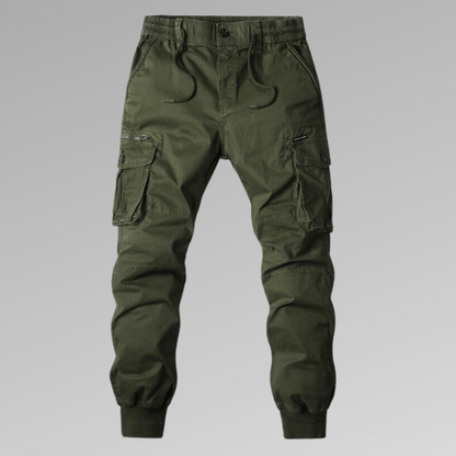 Herren-Cargohose, elastischer Bund, gerippte Details, 100% Baumwolle-5