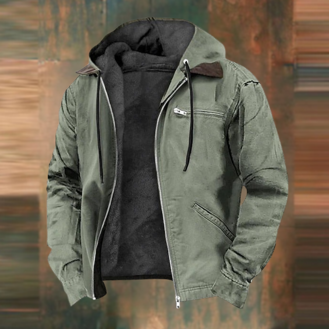 Damenjacke Herbstmode mit Kapuze und mehreren Taschen Weiches wärmendes Design-3