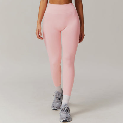 Damen Yogahose Hohe Taille Gerippt Stretch Nylon Spandex-2