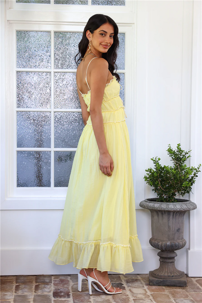 Damen-Maxikleid, fließendes Polyester, für eleganter Stil-5