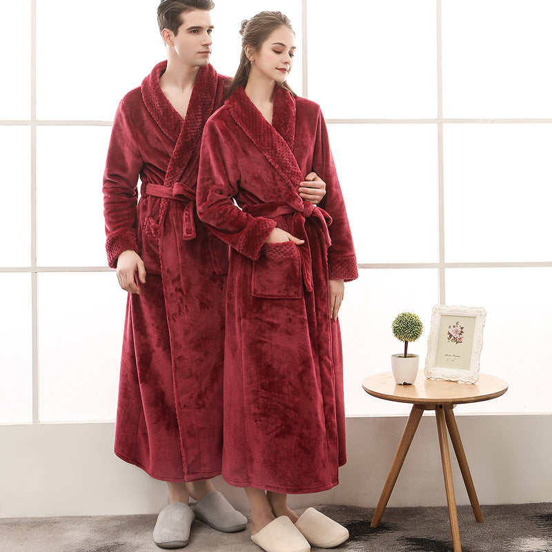 Variant image for Unisex-Bademantel, Flanell, Loose Fit, Korallvelours-12