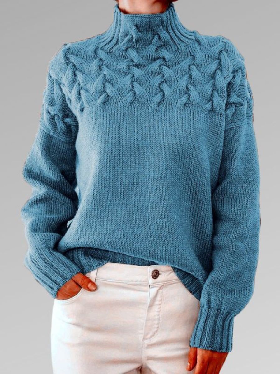 Damen-Zopf-Strickpullover, aus Wolle und Acryl-6