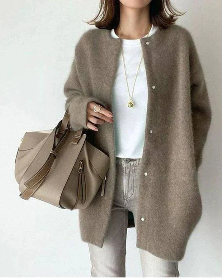 Variant image for Damen-Strickjacke, weich, hochwertig, Faser, elegantes Design-9