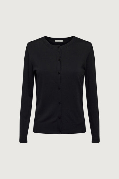Lange Strickjacke Damen Weiche Acryl Einfarbig Cardigan-5