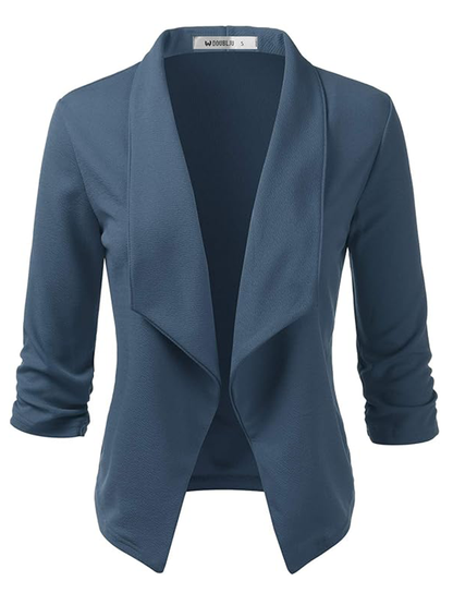 Variant image for Damen-Mantel Offene Front Schlicht Hochwertiges Material-15