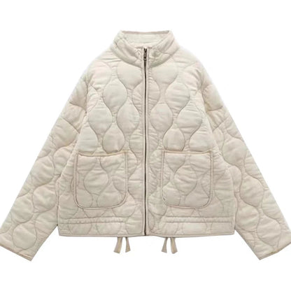 Damen-Lange Winterjacke, Vintage, Stil, Hochwertiger Stoff 3