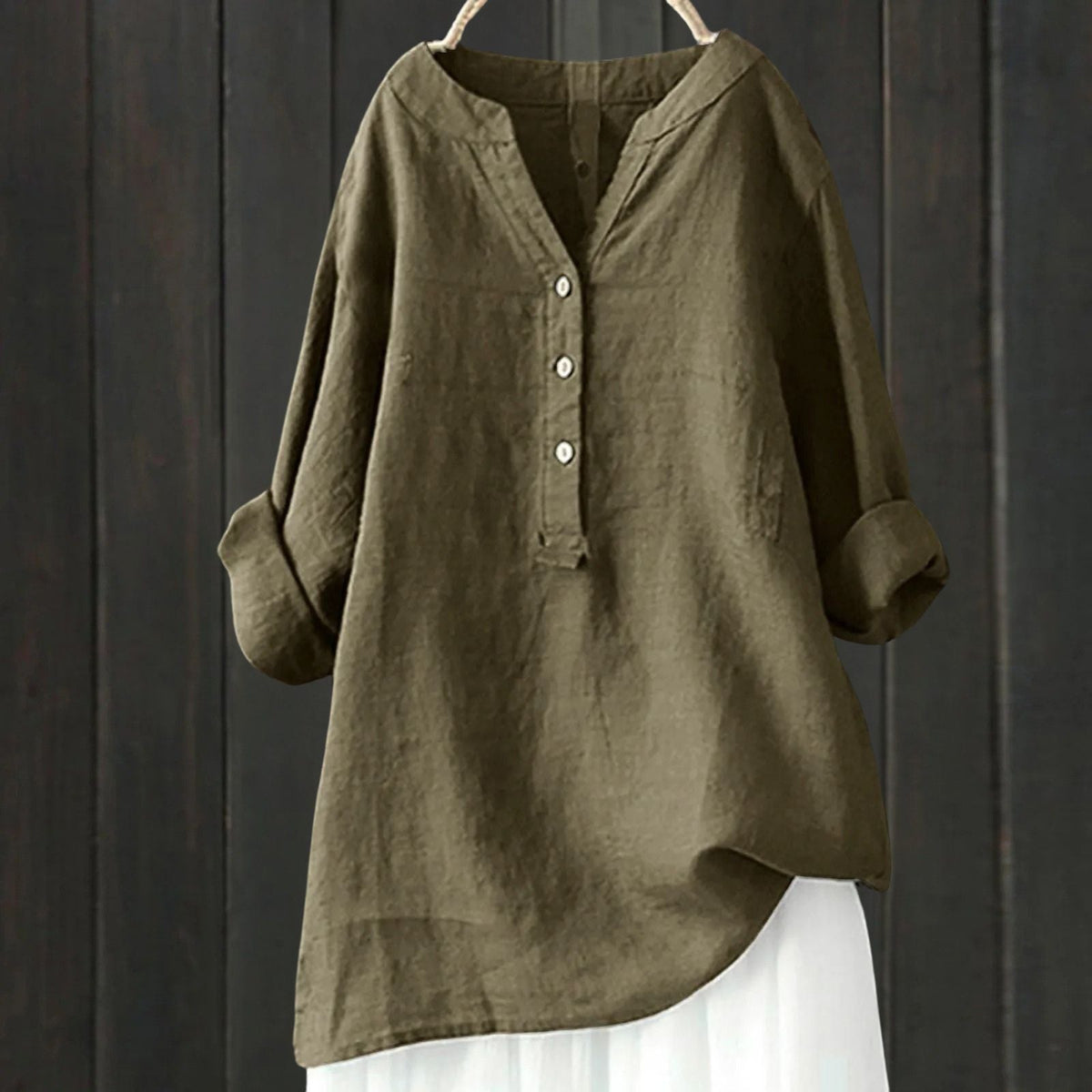Variant image for Damenbluse vielseitig mit Knopfleiste Polyester-36