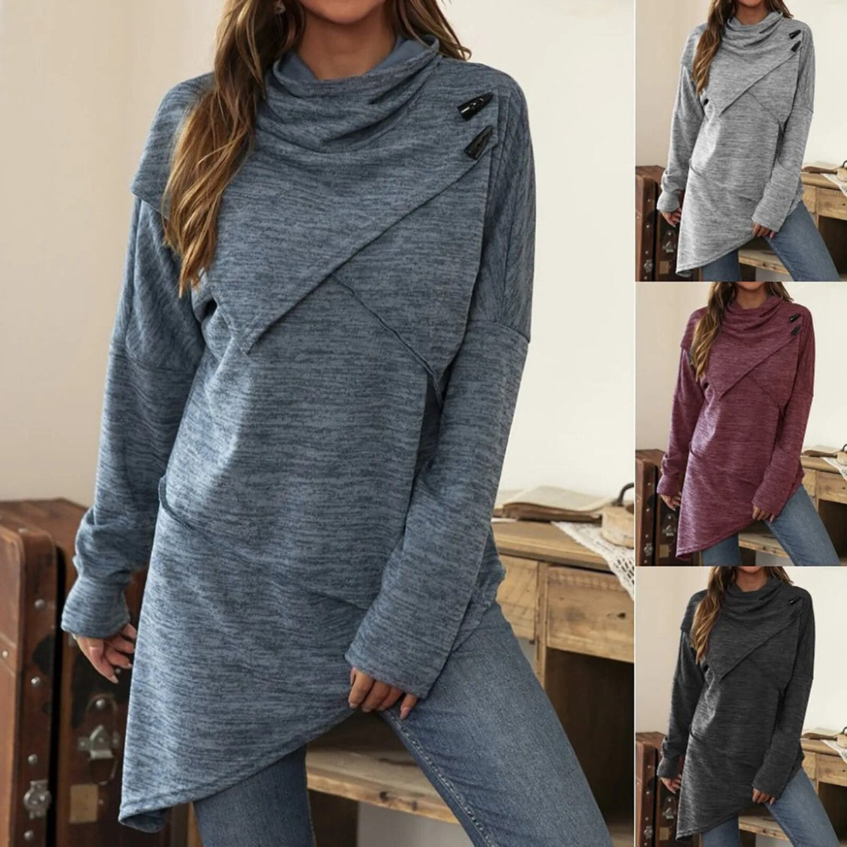 Herren-Pullover, kuschelig, Strickacryl für, Rundhalsausschnitt 5