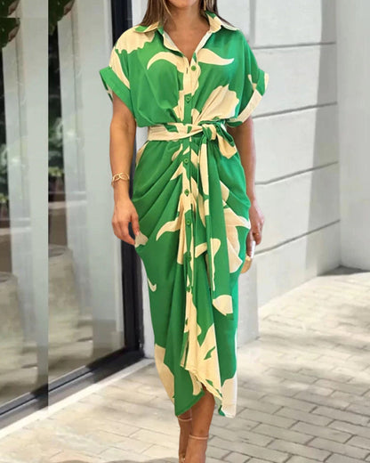 Schöne Damenkleider, Kunstdruck, figurbetont, Polyester-2