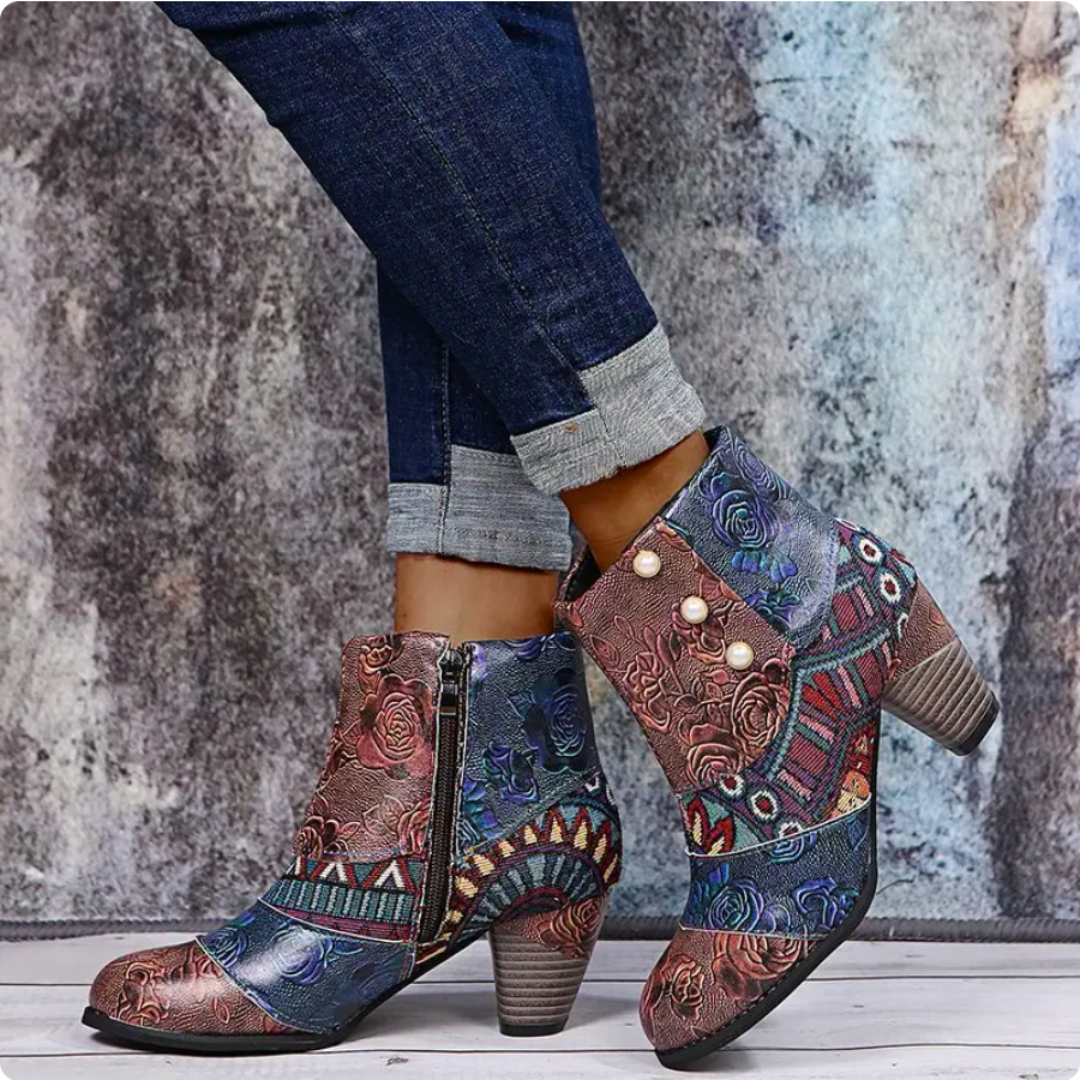 Wasserabweisende Retro-Damenstiefel aus synthetischem Material – Ergonomisches Design für Komfort und Stil, Schwarz/Braun 8