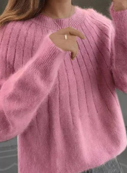 Damen-Strickpullover, flauschiges Kaschmir, für Alltag und Fest-3