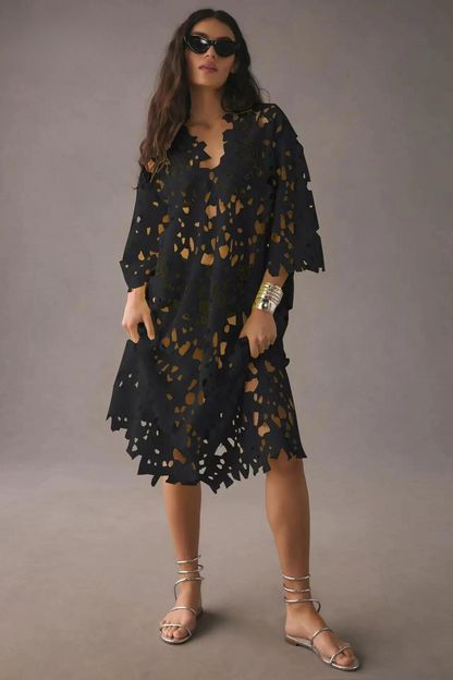 Variant image for Damen-Maxikleid, langer leichter Stoff, mit eleganten Design-11