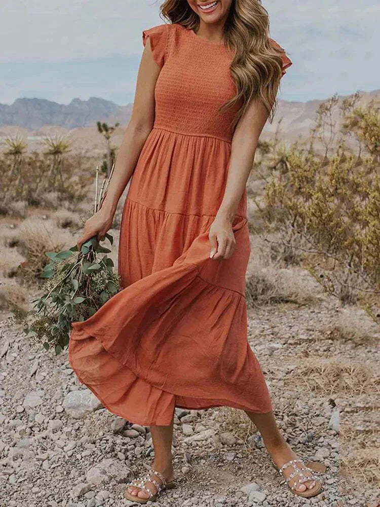 Damen-Midikleid, fließend, Polyester-2