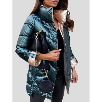 Damen-Lange Winterjacke, Modernes Polyester, für Kalte, Tage-4