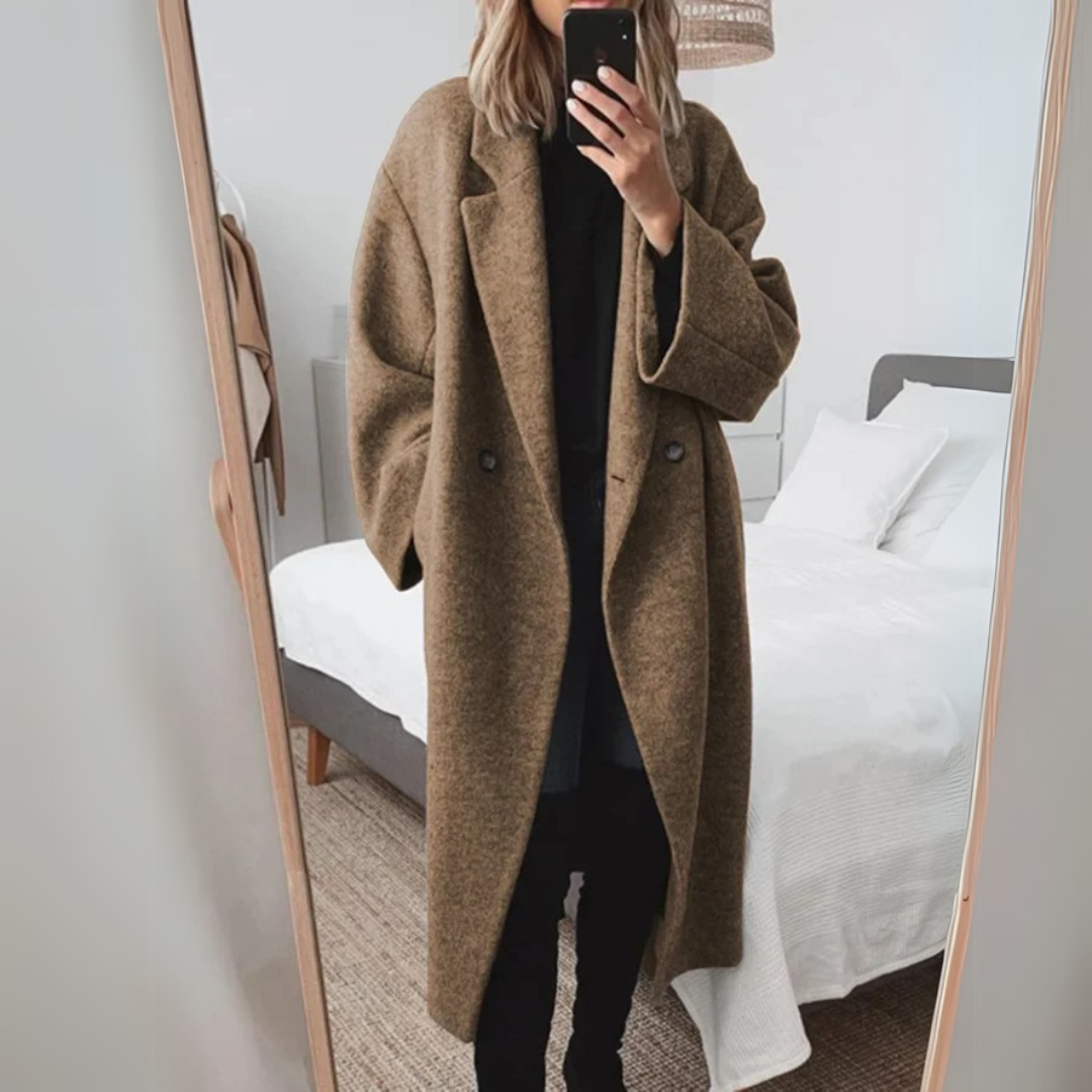 Damen-elegante Mantel, aus hochwertiger Wollmischung-6