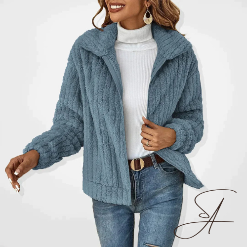 Herbstkardigan für Damen aus Plüsch – lockere Passform, weiches und elegantes Design für kalte Tage 7