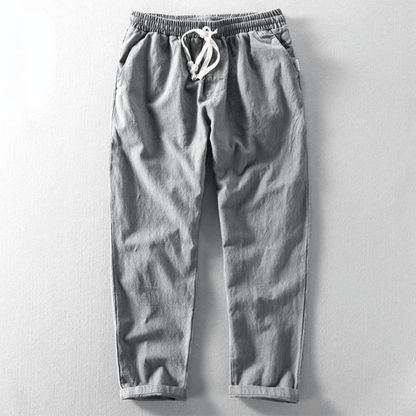 Herren-Leinenhose, leicht, mit lockere Passform, aus hellem Leinen-5
