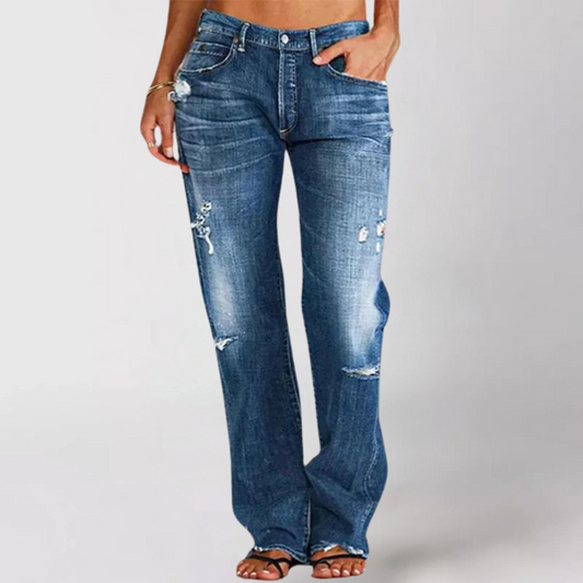 Damenjeans mit hoher Taille und weitem Bein – hochwertiger Denim für einen trendigen Look 1