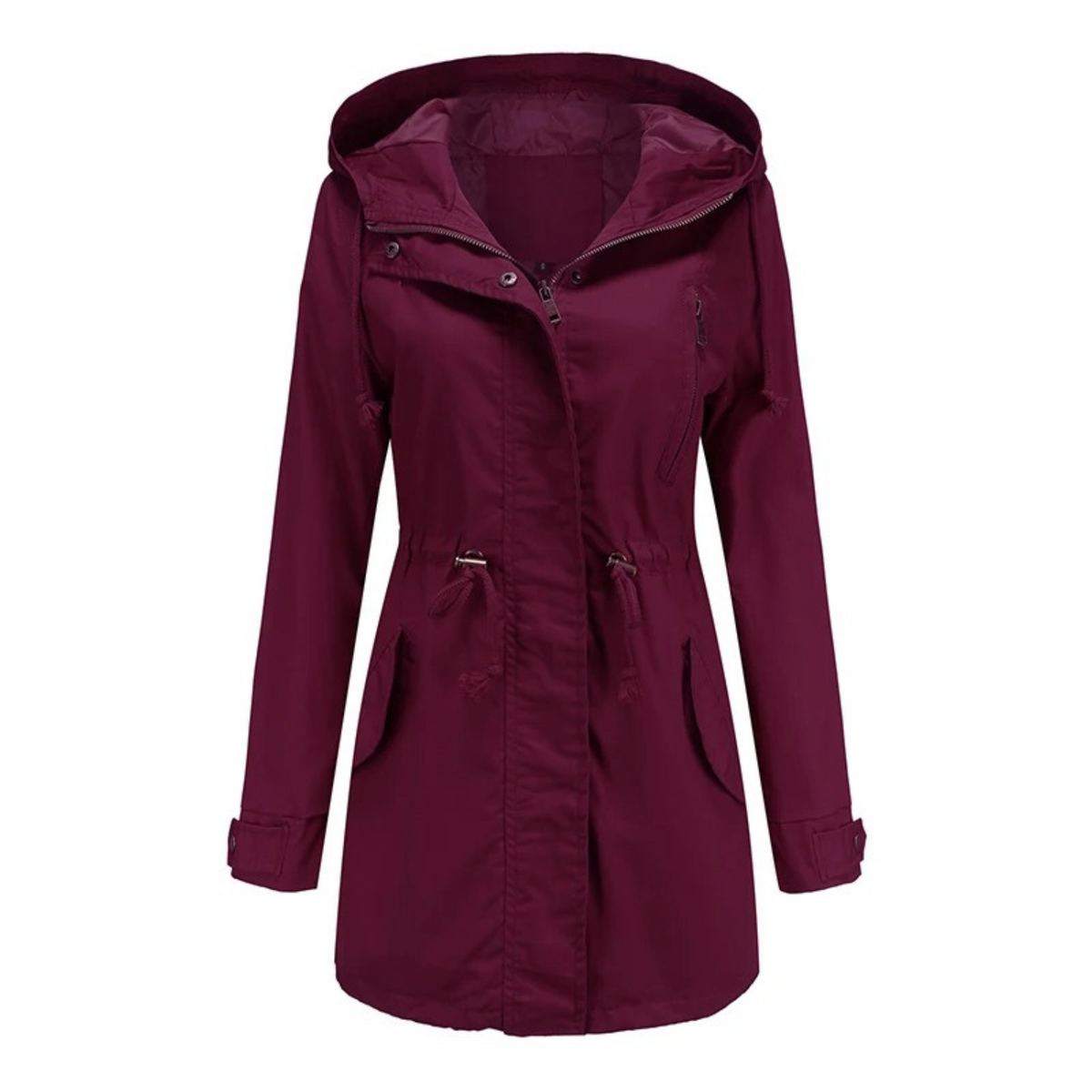 Damen Winterjacke Zeitloses Design Lang Polyester 5
