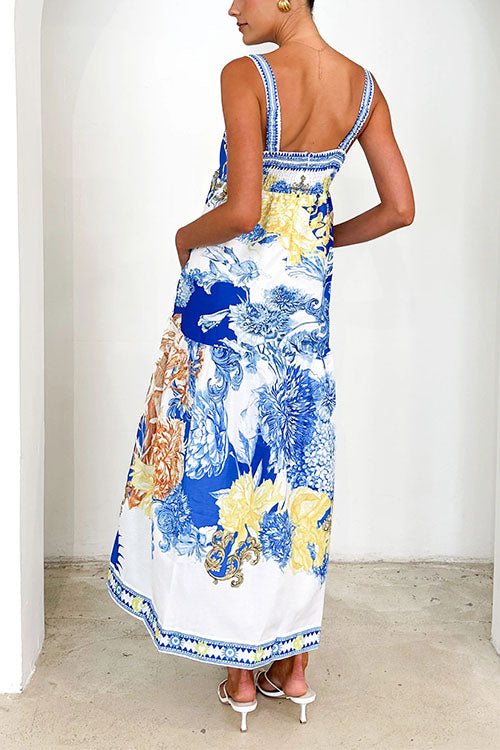 Damen-Maxikleid, mit Seitenschlitz und Taschen, aus Baumwolle und Polyester-3
