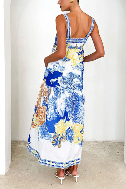 Damen-Maxikleid, mit Seitenschlitz und Taschen, aus Baumwolle und Polyester-3